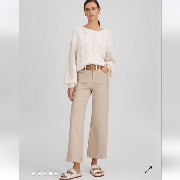 Paige Osanne Ivory Cotton Blend Knitted Jumper Sweater Women's Size Small - Picture 3 of 16